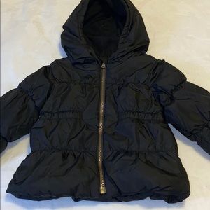 Black puffer coat